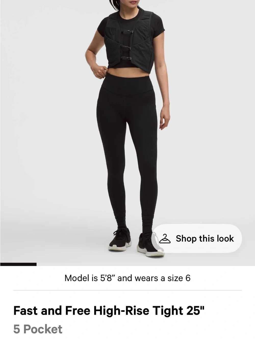 lululemon athletica Black High-Rise Pocket Leggings